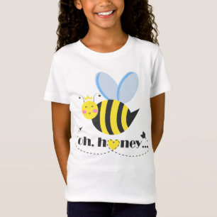 T-Shirt Oh Honey Valentines reine Bee caractère avec tiara