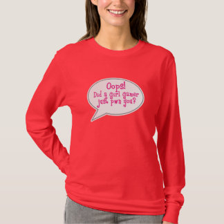 T-shirt Oh là là ! ! Dessus de Gamer de fille