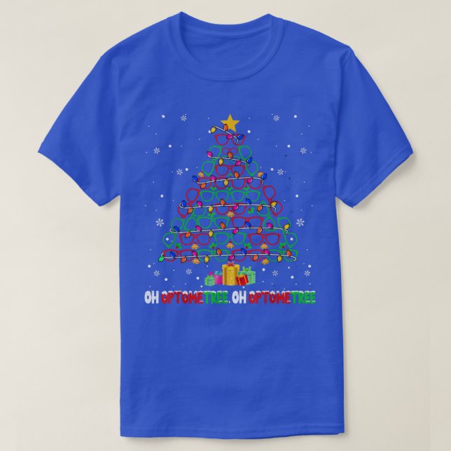 T-shirt Oh Optometree Xmas Tree Xmas Lights Sunglasses Opt (Design devant)