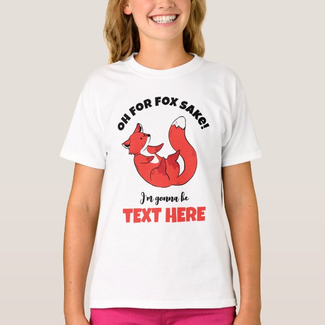 T-shirt Oh Pour Fox Sake je vais être grande soeur amusant (Devant)