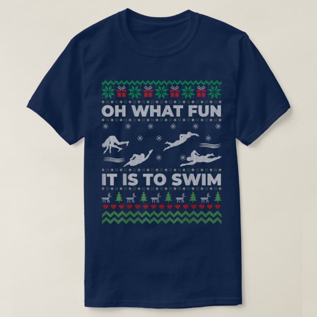 T-shirt Oh Quel Amusant C'Est De Nager Laide Chandail De N (Design devant)