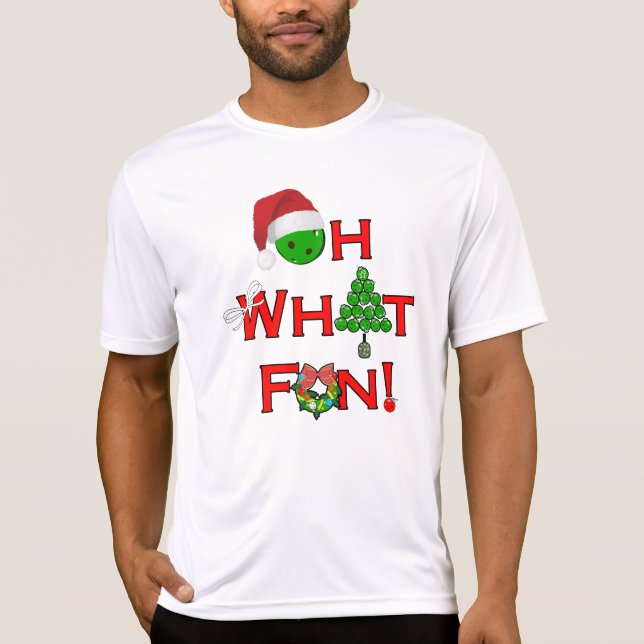 T-shirt Oh Quel Amusant Pickball De Noël (Devant)