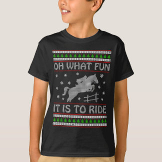 T-shirt Oh quel plaisir de monter le vilain cheval de Noël