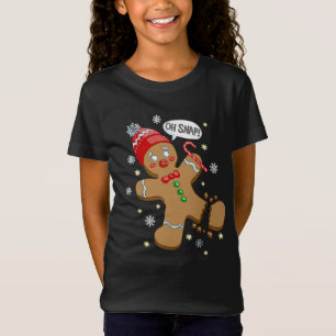 T-Shirt Oh Snap Gingerbread Cookie Man Costume équipe de c