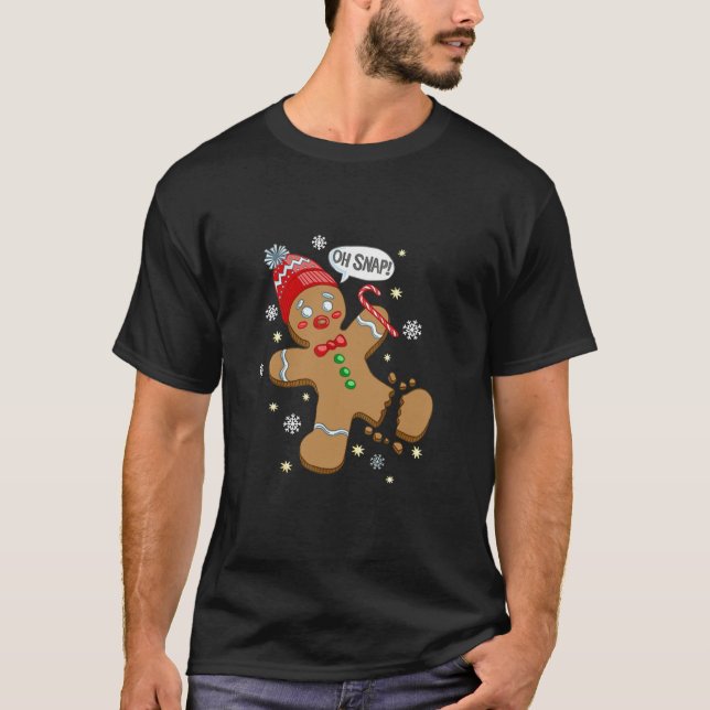 T-shirt Oh Snap Gingerbread Cookie Man Costume équipe de c (Devant)