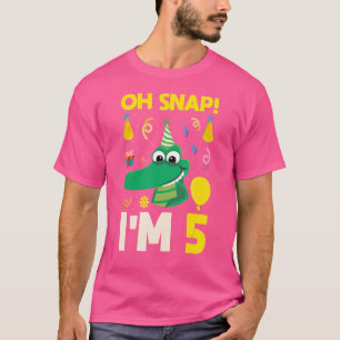 T-shirt Oh Snap J'ai 5 ans Anniversaire 5 Ans Garçons Croc