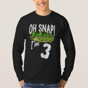T-shirt Oh Snap Je suis 3 Alligator Crocodile 3ème Anniver