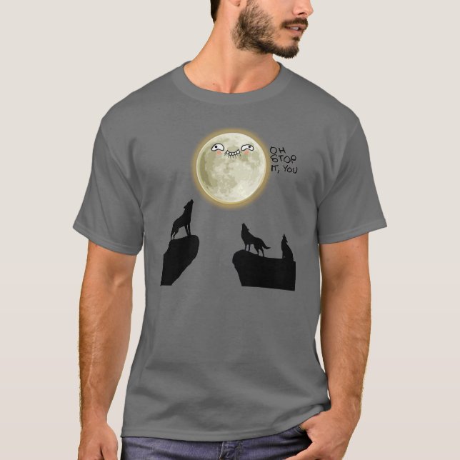 T-shirt Oh Stop, t'es la chemise mème loup (Devant)