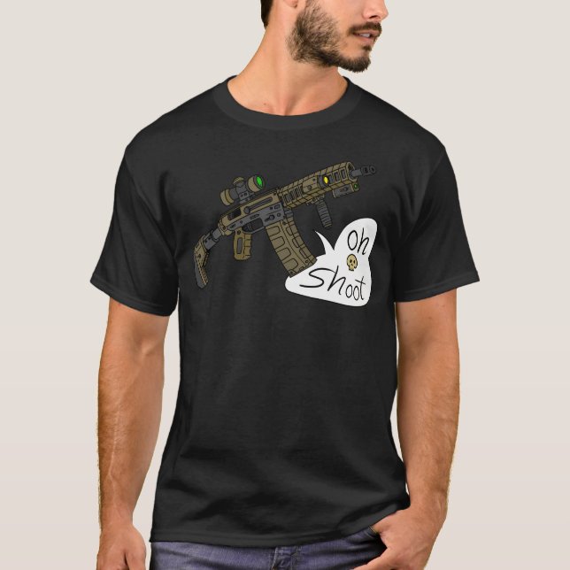 T-shirt Oh Tirez Ar15. Arme. (Devant)