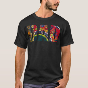 T-shirt Oheneba Melanin Black Papa père s Dashiki Motif