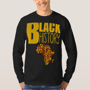 T-shirt Oheneba Vêtements Noir Histoire Afrique Kente Moti