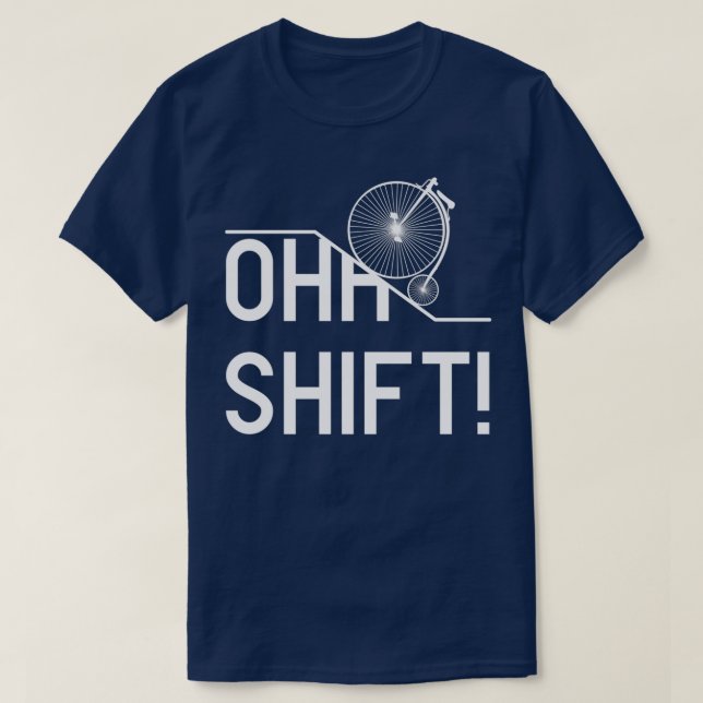 T-shirt Ohh Shift ! Vélo vintage (Design devant)