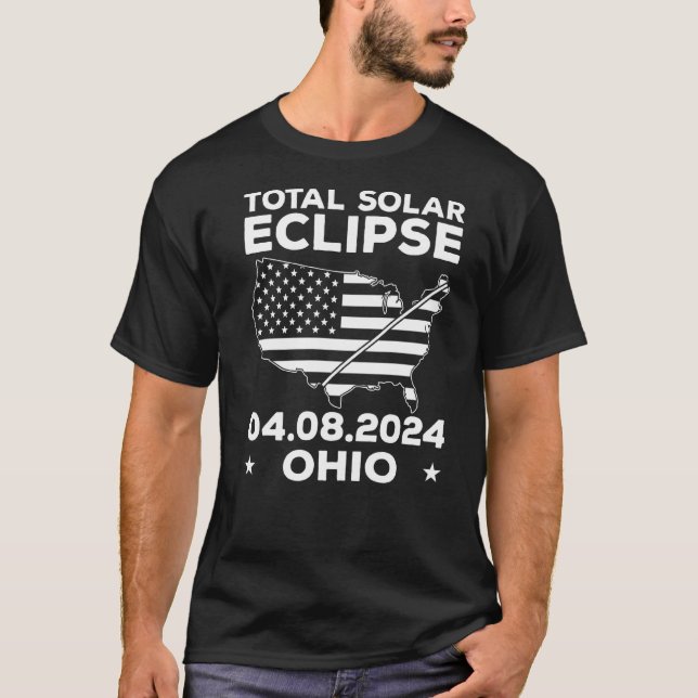 T-shirt Ohio 04082024 Total Solar Eclipse Event 8 avril 20 (Devant)