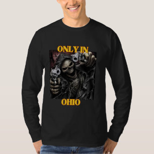 T-shirt Ohio Drôle Cringe Dur Skeleton mème