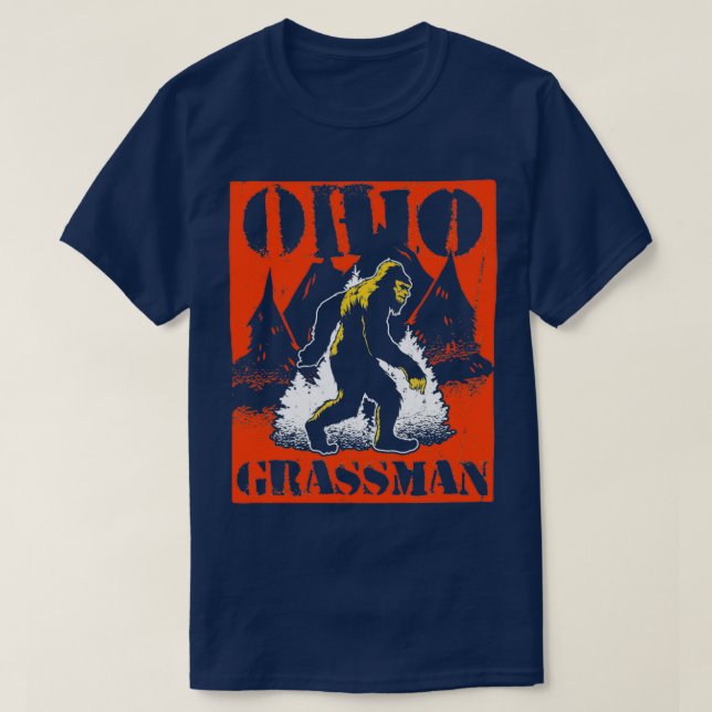 T-shirt Ohio Grassman Funny Bigfoot Sasquatch 1 (Design devant)