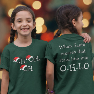T-shirt Ohio Noël OH Santa Hat Vacances Enfants