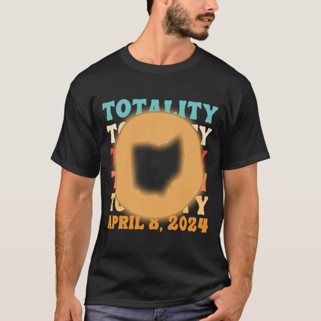 T-shirt Ohio Totalité Éclipse solaire 8 avril 2024 Astrono (Devant)