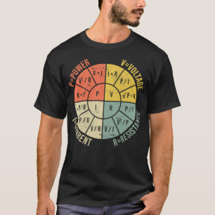 T-shirt Ohms Law Diagram Electrical Electronics Engineer V