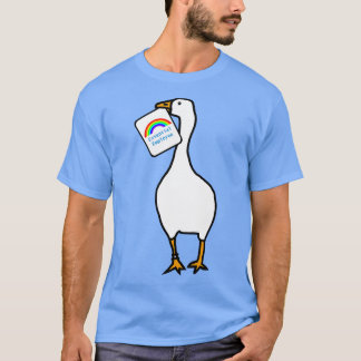 T-shirt Oie avec employé essentiel volé Arc en ciel d