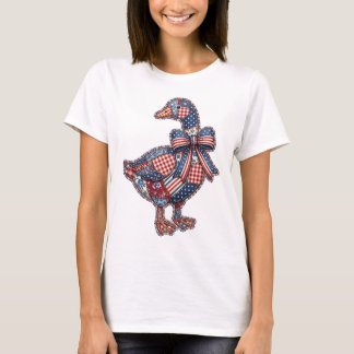 T-shirt Oie brodée patriotique