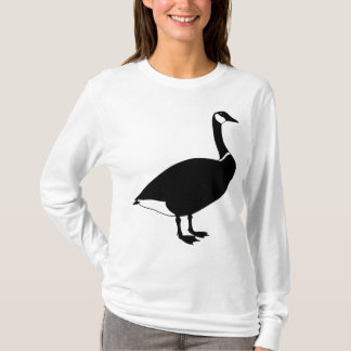 T-shirt Oie canadienne noire mignonne