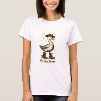 T-shirt Oie Cow-Boy en Liberté Art Occidental Drôle