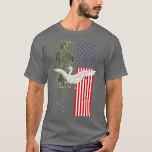 T-shirt Oie de chasse au drapeau américain 1
