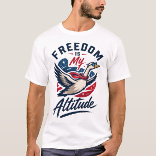 T-shirt Oie de la liberté patriotique Graphique vintage