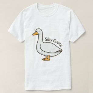 T-shirt Oie Drôle Dessin Animé Oie Rigolote