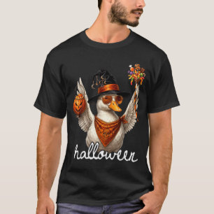 T-shirt Oie drôle Halloween sorcière citrouille fantôme oi