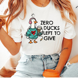 T-shirt Oie Drôle Personnalisée Zéro Canards Restants À Do
