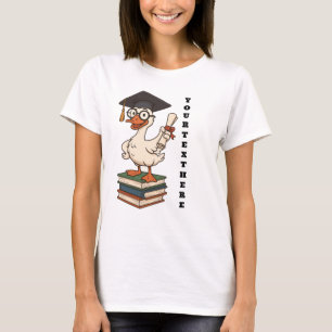 T-shirt Oie Folle Diplômée Personnalisée