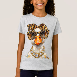 T-Shirt Oie Idiote Glam Léopard Prépa Drôle Animal