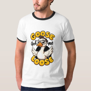 T-shirt Oie me fait perdre" - Oie drôle avec lunettes