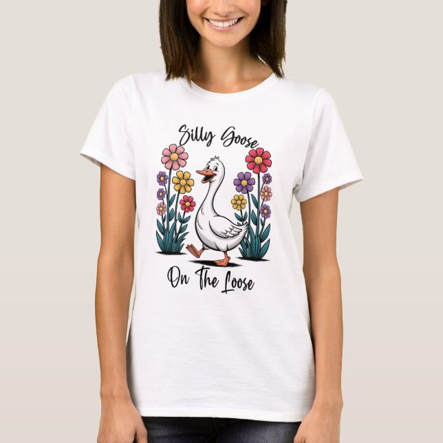 T-shirt Oie Silencieuse Sur La Chemise Perdue | Boho Bella (Devant)