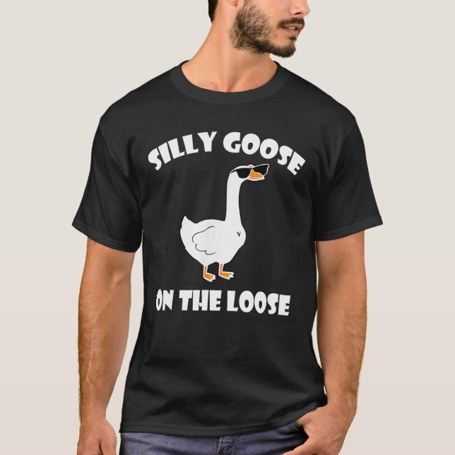 T-shirt Oie Silencieuse Sur L'Oie Perdue Drôle Dit Tee (Devant)