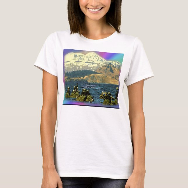 T-shirt Oies empereur sur la baie Chiniak près de Chiniak, (Devant)