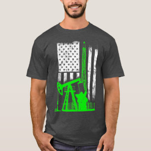 T-shirt Oilfield Drapeau Amérique US Jour de la Saint Pat
