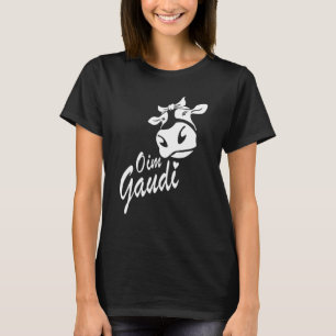 T-shirt Oim Gaudi Cow Head Farm Alpine Hut Farmer F