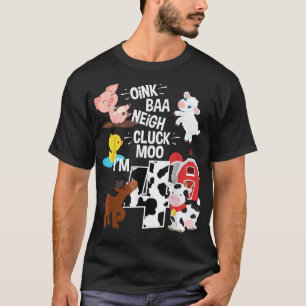 T-shirt Oink Baa Neigh Cluck Moo Im 4 Ancien Thème De Ferm