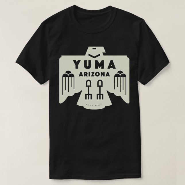 T-shirt Oiseau amérindien Yuma Arizona Tan (Design devant)