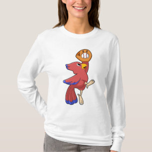T-shirt Oiseau au baseball avec gant de baseball
