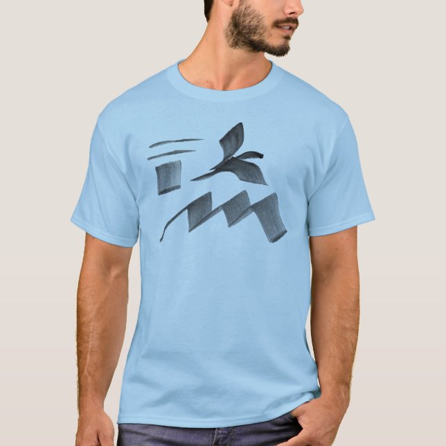 T-shirt Oiseau au-dessus de la montagne 2 (Devant)