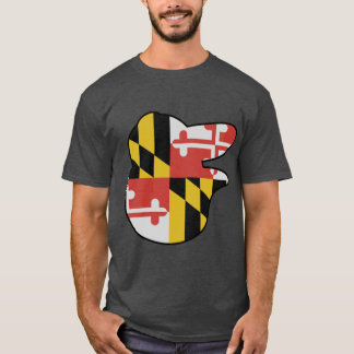 T-shirt Oiseau avec drapeau du Maryland