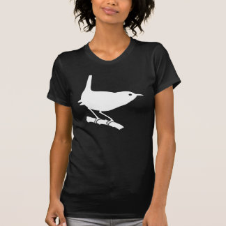 T-shirt Oiseau blanc mignon de roitelet sur une branche