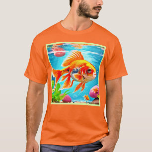 T-shirt Oiseau blanc orange