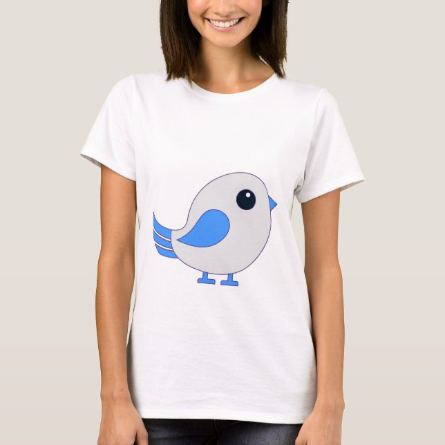 T-shirt Oiseau bleu mignon (Devant)