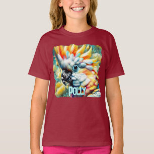 T-shirt Oiseau Cacatoès Pavots Jaunes Personnalisés