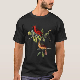 T-shirt Oiseau Cardinal Rouge Homme Femme Pour Oiseau Card