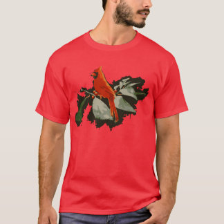 T-shirt Oiseau cardinal rouge sauvage drôle